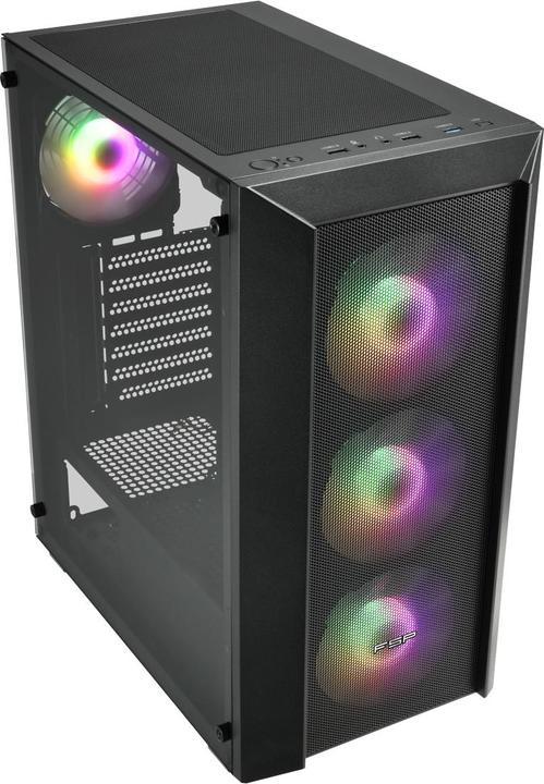Actual product image Fortron FSP Geh Midi CMT218 ATX/M-ATX/M-ITX/ARGB o.N. Black retail (ITX, mATX)