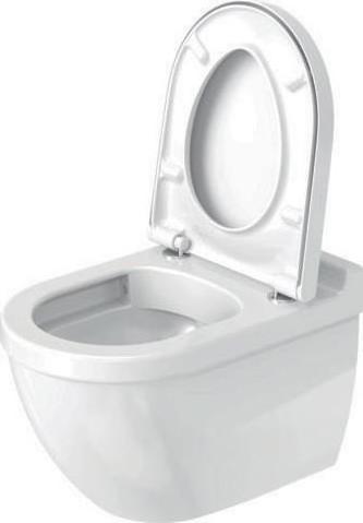 Productafbeelding Duravit Wandcloset STARCK 3 RIMLESS diep, 360x540mm wit WG