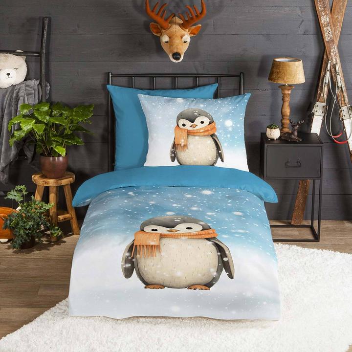 Immagine prodotto Traumschlaf Pinguino (Set di biancheria da letto, 135x200 cm + 80x80 cm)