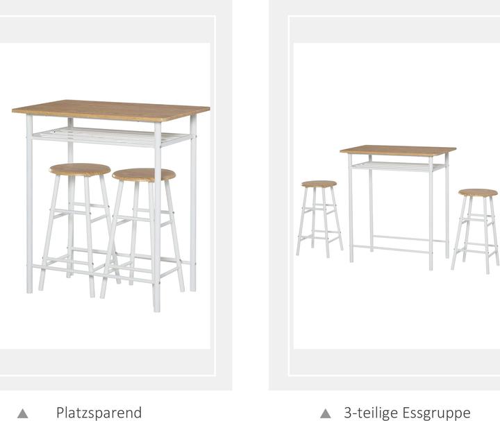 Produktbild Jamb Bistrotisch Set (80 x 50 x 90 cm)