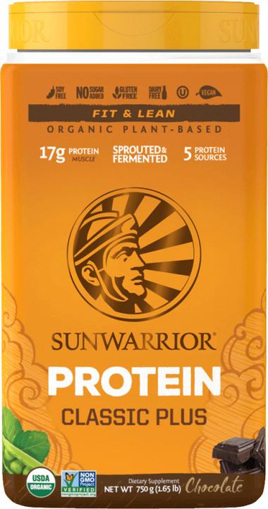 Actual product image Sunwarrior Protein Classic Plus Organic (Chocolate, 1 pcs., 750 g)
