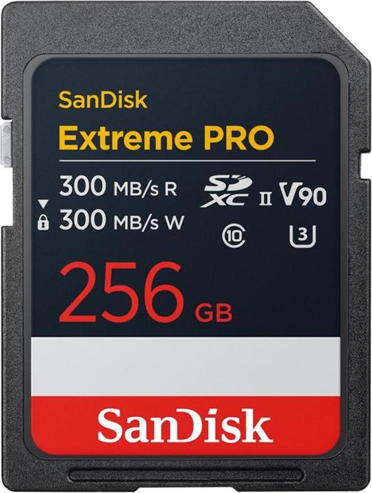 SanDisk Extreme PRO UHS-II V90 (256 GB, SDXC, U3, UHS-II)