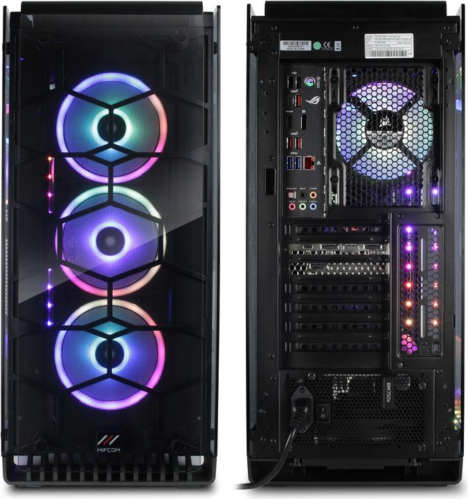 Produktbild Mifcom Spectrum RTX2080Ti Core i9 Ultimate (Intel Core i9-9900K, 32 GB, 1000 GB, GeForce RTX 2080 Ti)