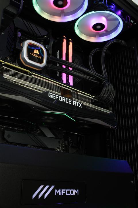 Produktbild Mifcom Spectrum RTX2080Ti Core i9 Ultimate (Intel Core i9-9900K, 32 GB, 1000 GB, GeForce RTX 2080 Ti)