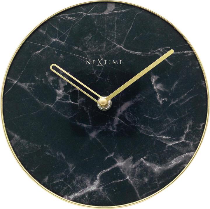 Immagine prodotto Nextime Orologio da tavolo in marmo Ø 20 cm nero (20 cm)