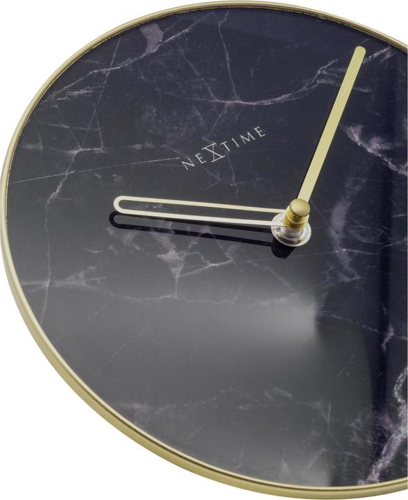 Immagine prodotto Nextime Orologio da tavolo in marmo Ø 20 cm nero (20 cm)