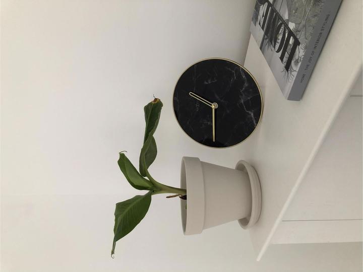 Immagine prodotto Nextime Orologio da tavolo in marmo Ø 20 cm nero (20 cm)