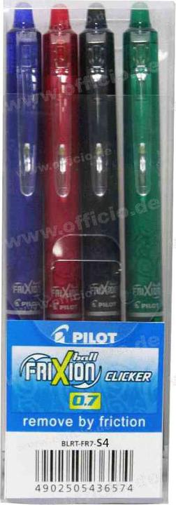 Actual product image Pilot FriXion Clicker Set of 4 (Multicoloured)