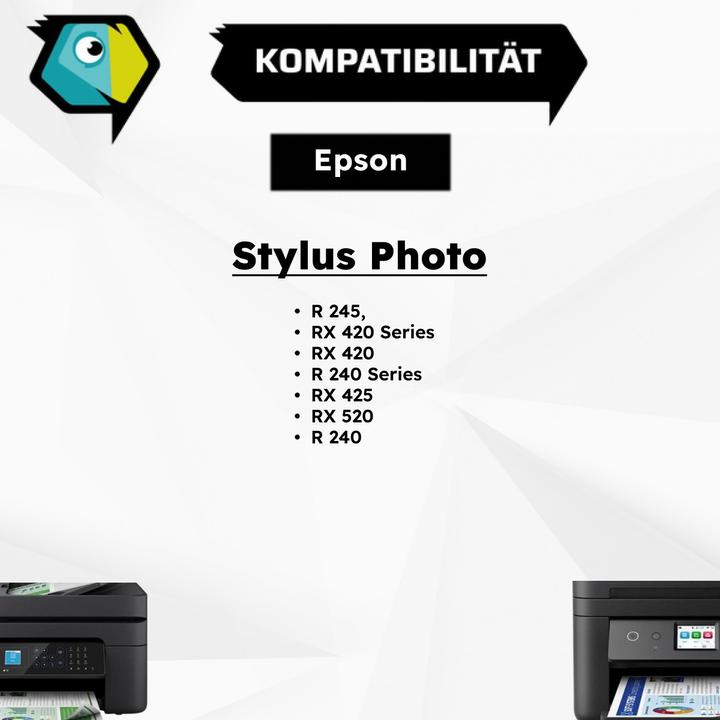 Image du produit Inkadoo Cartouches d'impression compatibles avec Epson C13T05514010 / T0551 cartouche d'encre, noir noir (CF)