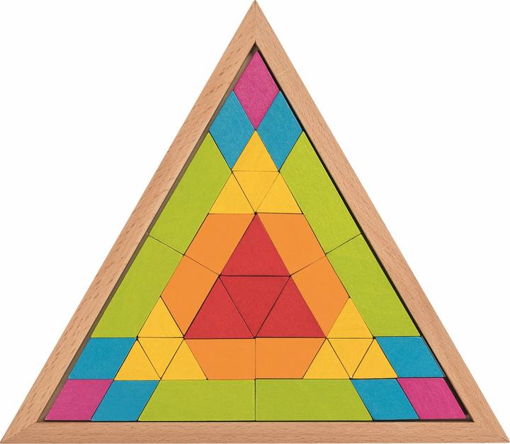 Actual product image Goki Laying game Mosaic Triangle (37 pieces)