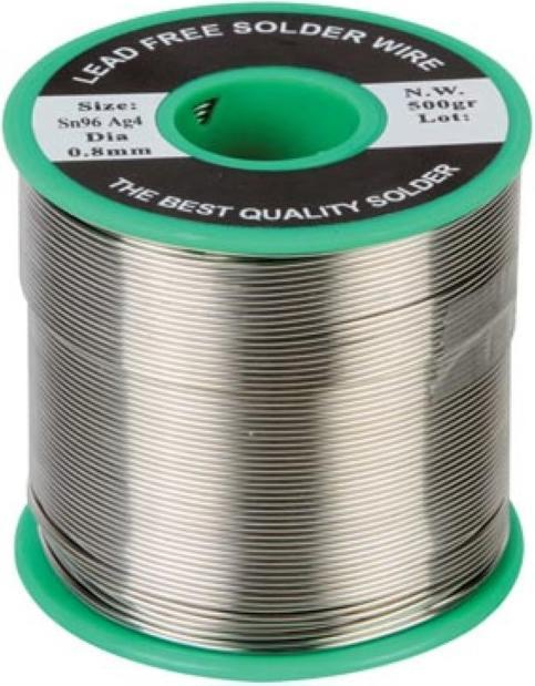 Image du produit Velleman Lead-Free Solder 96% Sn 4% Ag 0.8mm 500G (Pièce de rechange)