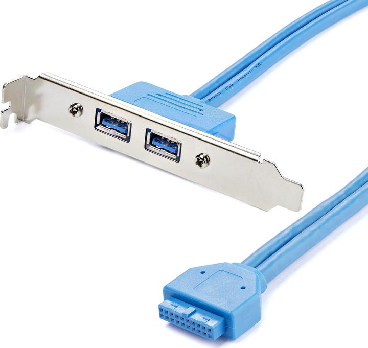 Actual product image StarTech 2 Port USB 3.0 A Female Bracket - USB 3 Pin Header Bracket Console