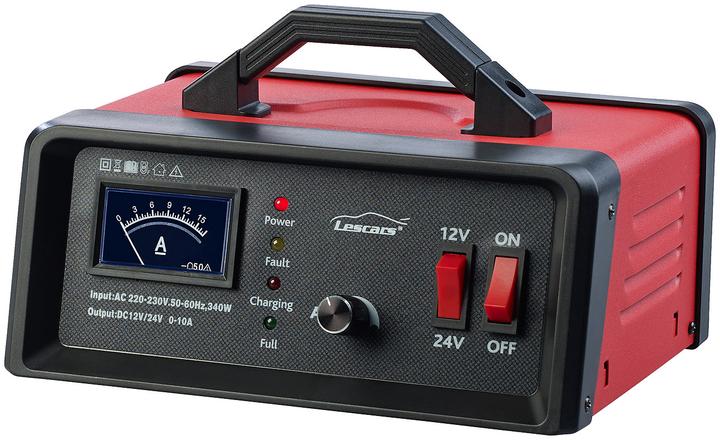 Immagine prodotto Lescars Caricabatterie professionale per auto e camion (24V, 12V, 15 A)