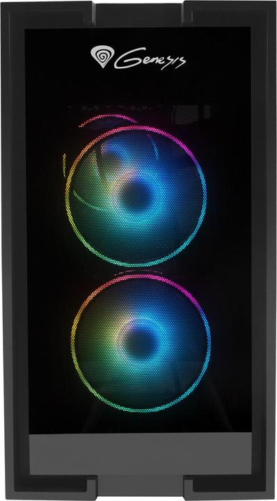 Actual product image Natec GENESIS Irid 353 ARGB - Micro Tower - PC - Acrylonitrile Butadiene Styrene (ABS) - S (ATX, Mini-ATX)