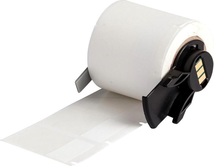Produktbild Brady M6-31-642, Polyvinylfluorid, Weiss/Transparent, matt, 25.40 x 12.70(38.10) mm, permanent, für