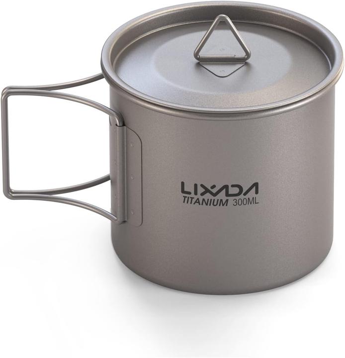 Immagine prodotto Lixada Campingbecher mit Klappgriff (300 ml)