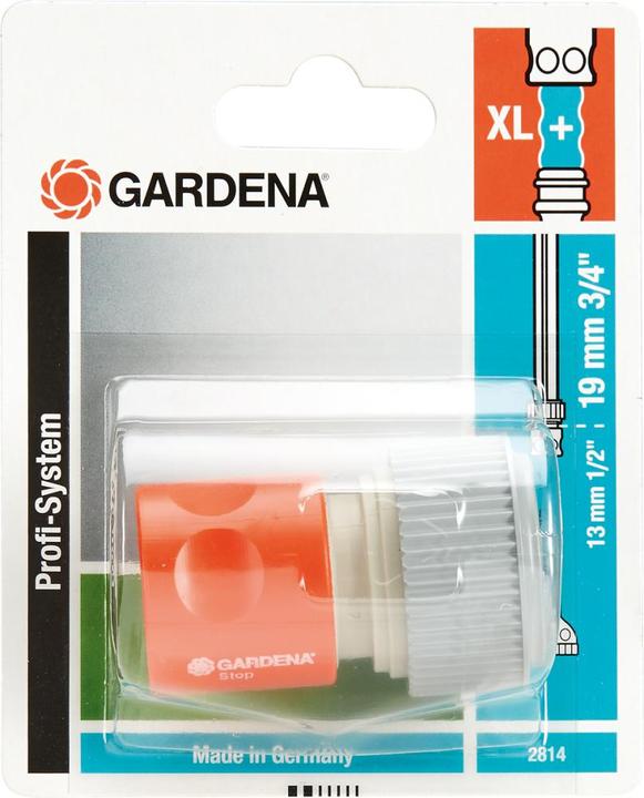 Produktbild Gardena Übergangsstück mit Wasserstop (Übergangsstück, Wasserstop, 13 mm)