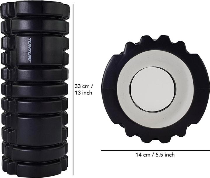 Produktbild Tunturi Yoga Schaumblock Massageroller 33 cm Schwarz