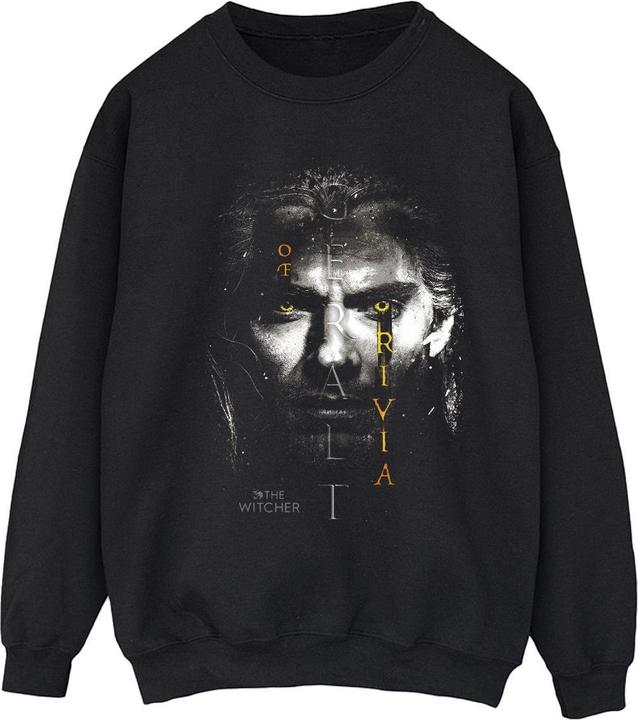 Actual product image Netflix Womens/Ladies The Witcher Geralt Glowing Eyes Sweatshirt (M)