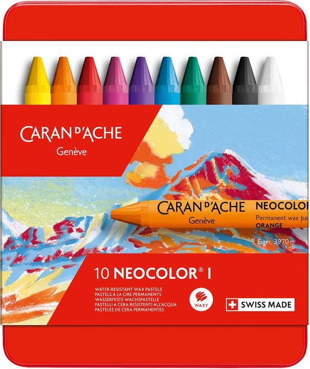 Caran d'Ache Neocolor I Metallschachtel (Mehrfarbig, 10 x)