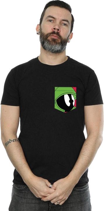 Produktbild Looney Tunes Marvin The Martian Face Faux Pocket TShirt (XL)