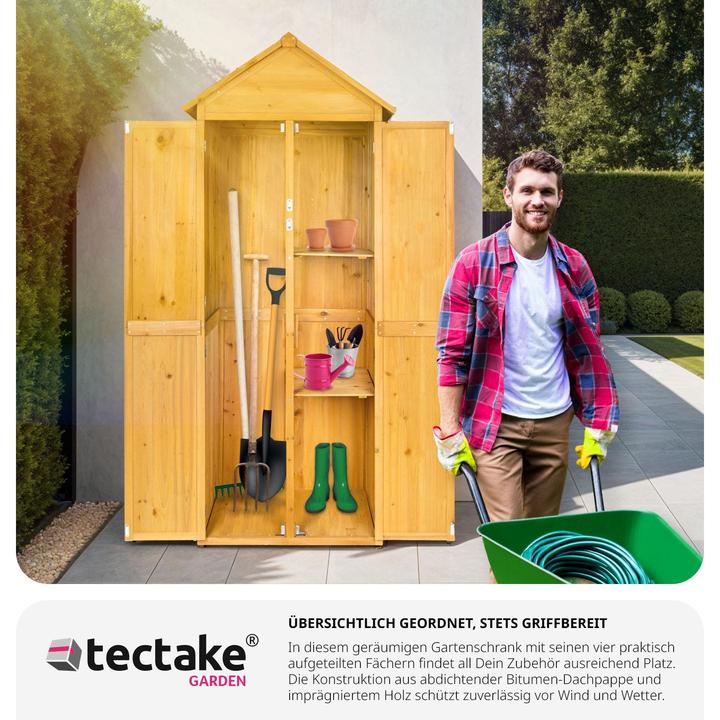 Actual product image tectake Garden storage shed with a pitched roof