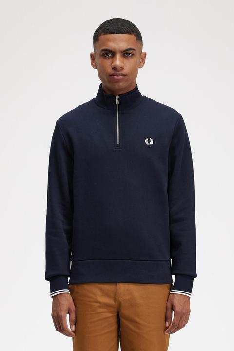 Immagine prodotto Fred Perry Felpa con chiusura a mezza zip (S)