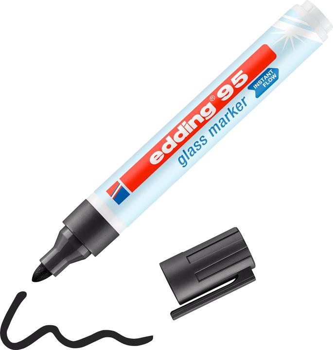 Immagine prodotto Edding 95 Pennarello di vetro nero (Nero, 3 mm, 1 x)