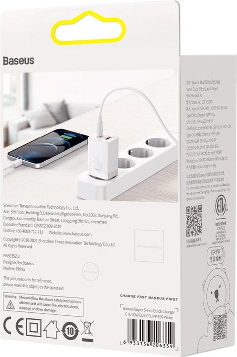 Image du produit Baseus Super Si Pro Quick Charger (30 W)