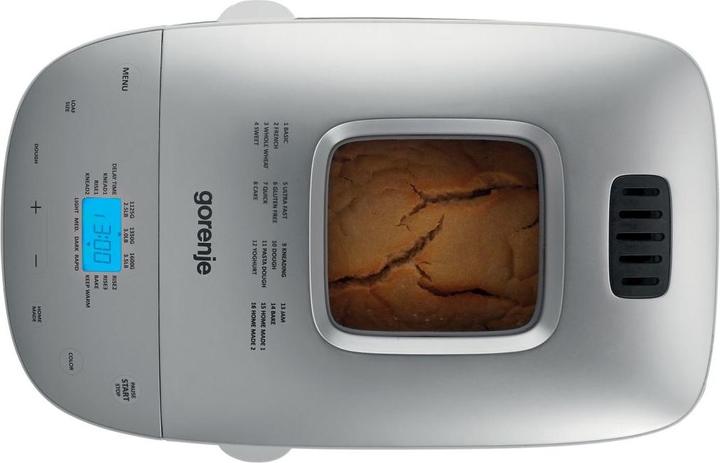 Produktbild Gorenje Brotbackautomat BM1600WG Leistung 850 W, Anzahl Programme 16, LCD-Bildschirm, Weiss/Silber