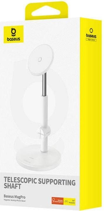 Image du produit Baseus Support magnétique pour téléphone de bureau MagPro (blanc)
