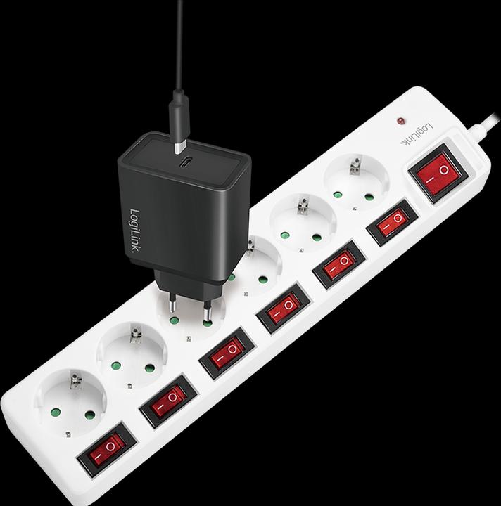 Actual product image LogiLink 6x CEE 7/3 (6 x, CEE 7/3, 1.50 m)
