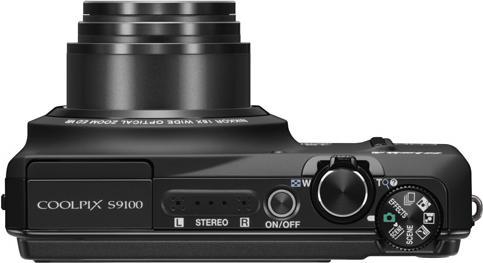 Actual product image Nikon Coolpix S9100, 12MP, 18x zoom, FullHD movies, black