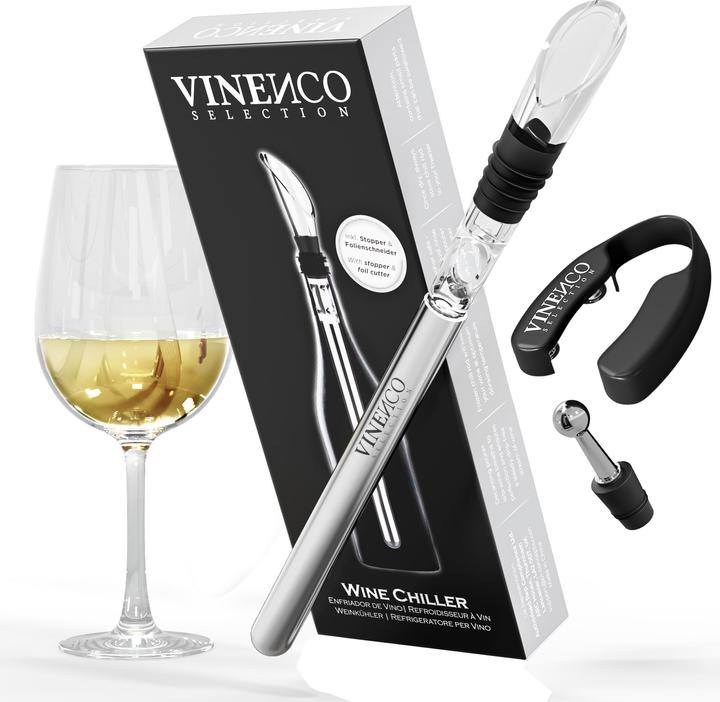 Vinenco Weinkühler-Set (Weinausgiesser, Weinverschluss)