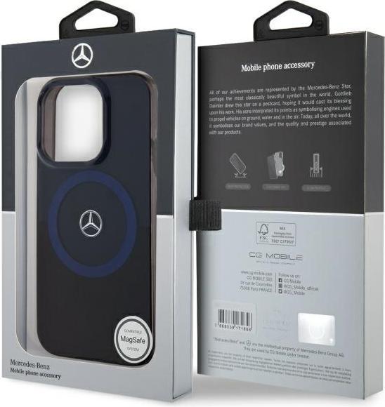 Immagine prodotto Mercedes MEHMP16X23HBIKV iPhone 16 Pro Max 6.9" czarny niebieski/black blue hardcase MB Double La (Apple iPhone 16 Pro Max)