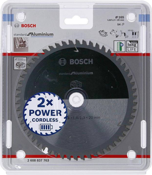 Actual product image Bosch Professional Zubehör PRO Aluminium cordless circular saw blade, 165 x 1.8 x 20 mm