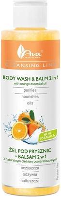 Ava Cosmetics Gesichtswasser Balsam Duschgel mit Balsam 2 In 1 Orange 200ml (200 ml)