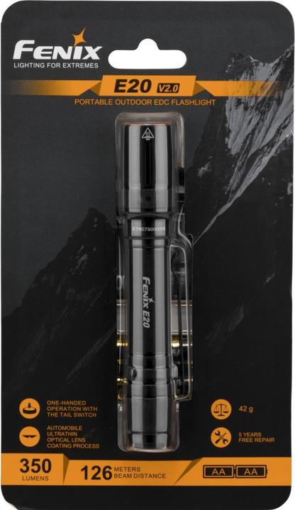 Image du produit Fenix E20 V2.0 (12.70 cm, 350 lm)