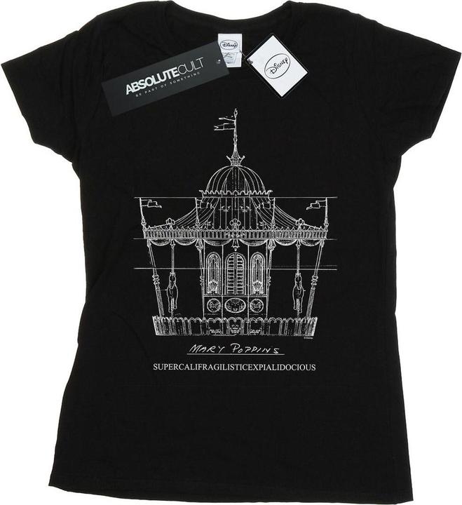 Immagine prodotto Disney Mary Poppins Carousel Sketch Maglietta Donna (XL)