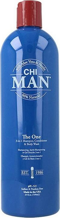 Produktbild Farouk Systems Chi Man The One - 3-In-1 Shampoo, Conditioner And Body Wash 30ml (30 ml, Flüssiges Shampoo)