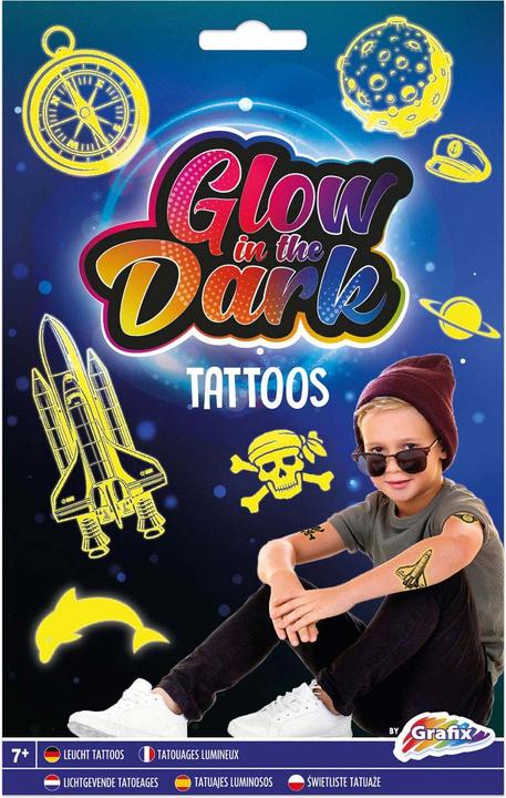 Produktbild Grafix Glow in the Dark Tattoos - Blau