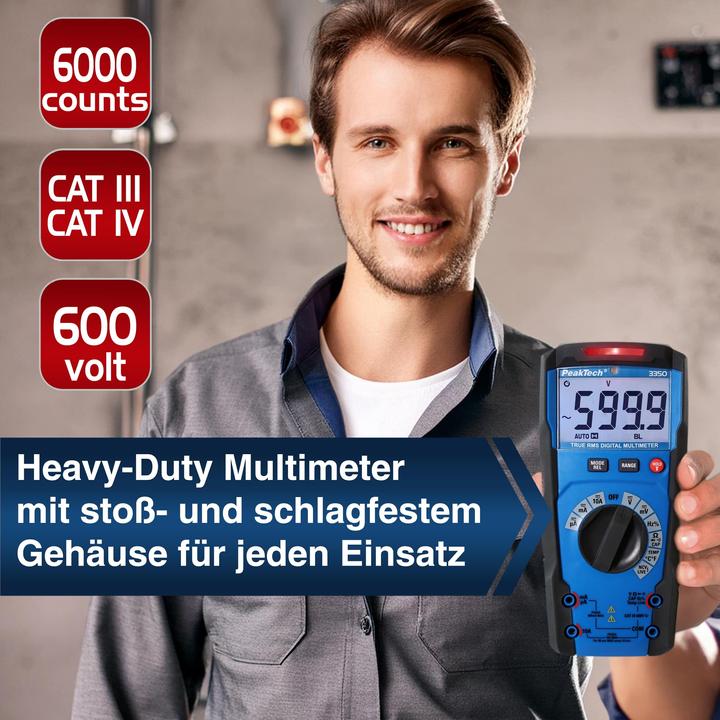 Actual product image Peaktech P 3350 True RMS digital multimeter (CAT III 600V)