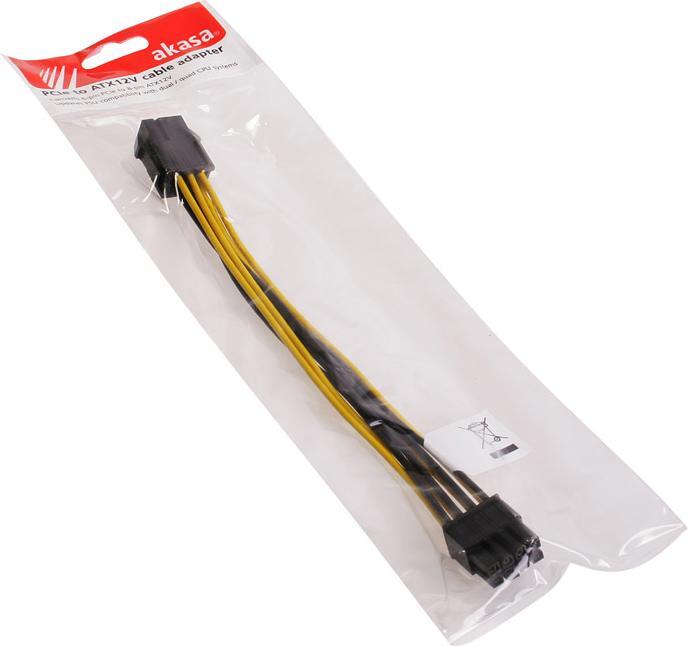 Produktbild Akasa 6-Pin PCIe zu 8-Pin ATX12V - Adapter-Kabel