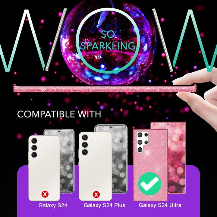 Actual product image Nalia Glitter hybrid cover (Samsung Galaxy S24 Ultra)