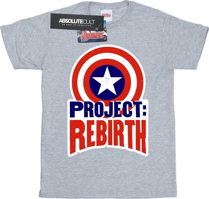 Actual product image Mens Captain America Project Rebirth T-Shirt (XL)