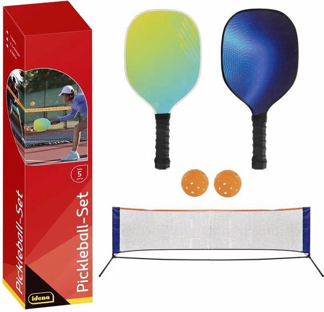 Produktbild Idena Pickleball Set Netz 2x Schläger/Bälle 5 Teile