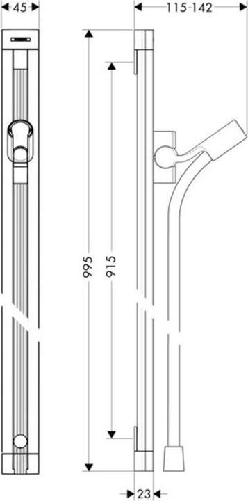 Produktbild hansgrohe Brausestange RAINDANCE UNICA'S