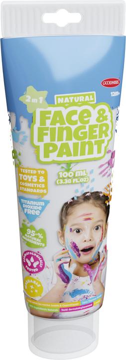 Boti Peinture naturelle pour le visage et les doigts, Tube - Blanc, 100 ml