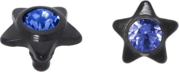 Produktbild Bijouteria Dermal-Anchor Aufsatz (Kristall, PVD Beschichtung (schwarz), Titan)