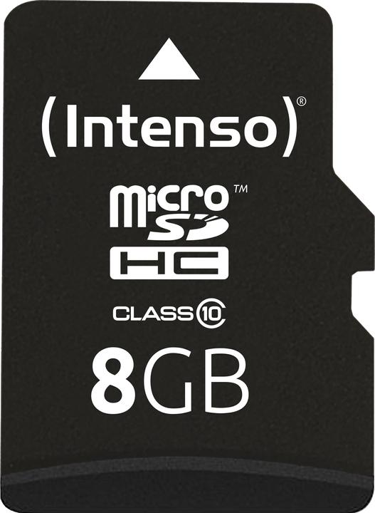 Produktbild Intenso microSD Class 10 (8 GB, microSDHC, U1)